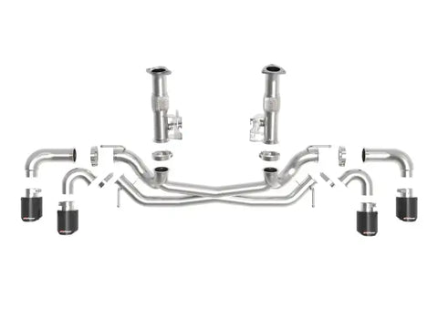 aFe 49-34127NM-C MACH Force-Xp 3 to 2-1/2 304SS Cat-Back (No Muff.) 2020 Chevy Corvette (C8) 6.2L - Carbon Tip