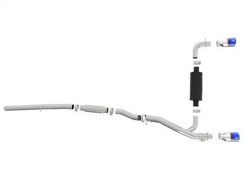 aFe 49-33103-L Takeda 3in 304 SS Cat-Back Exhaust System w/ Blue Flame Tip 16-18 Ford Focus RS I4-2.3L (t)