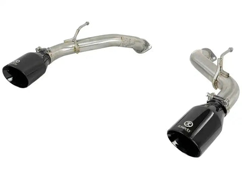 aFe 49-36130NM-B Takeda 2.5in 304 SS Axle-Back Exhaust w/ Black Tips 16-18 Infiniti Q50 V6-3.0L (tt)