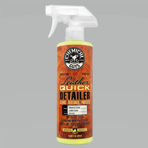 Chemical Guys Leather Quick Detailer Care Spray - Matte Finish - 16oz - Case of 6