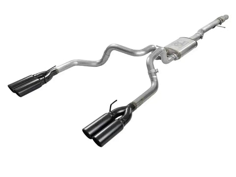 aFe 49-34102-B Vulcan Series 4-3in 304SS Exhaust Cat-Back w/ Blk Tips 2019 GM Silverado/Sierra 1500 V8-6.2L