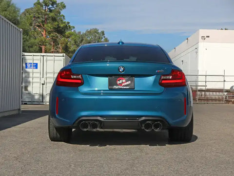 aFe 49-36330-1P 16-18 BMW M2 L6-3.0L MACH Force-Xp 3in to 2.5in 304 SS Cat-Back Exhaust System-Quad Polish Tips