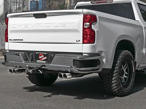aFe 49-34139-P Gemini XV 3in 304 SS Cat-Back Exhaust w/ Cutout 19-21 GM Silverado/Sierra 1500 V8- Black Tips