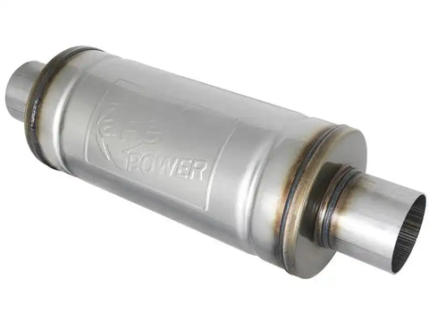 aFe 49M00007 MACH Force-Xp 409 SS Muffler 2-1/2in Center/Center 14in L X 6in Dia - Round Body