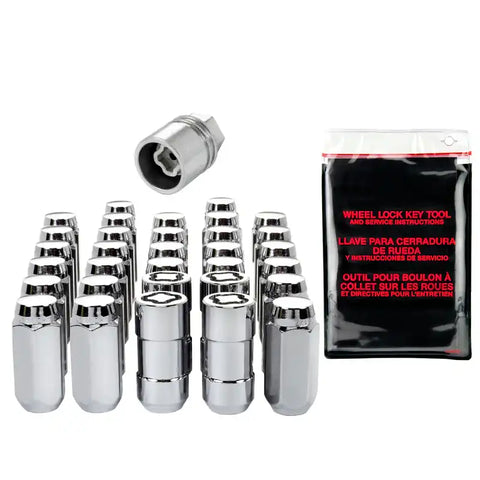 McGard 8 Lug Hex Install Kit w/Locks (Cone Seat Nut) M14X1.5 / 22mm 1.945in. Length - Chrome