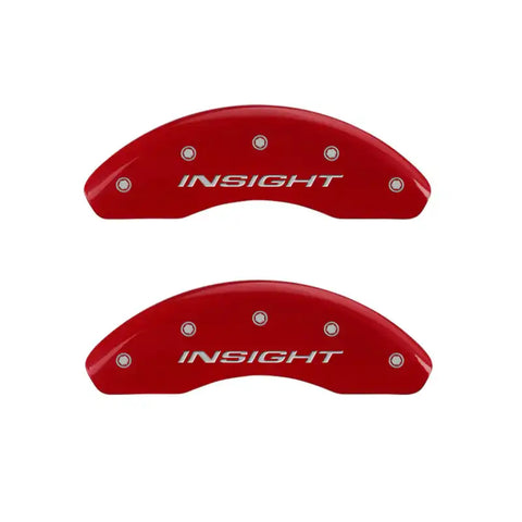 MGP Front set 2 Caliper Covers Engraved Front Insight Red finish silver ch