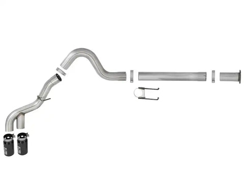 aFe 49-43120-B Power 11-14 Ford F250/F350 6.7L Diesel Rebel XD 4in 409 SS DPF-Back Exhaust System - Black Tips