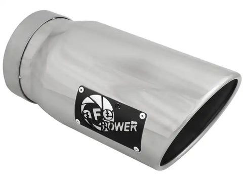 aFe 49T50601-P12 Diesel Exhaust Tip Bolt On Polished 5in Inlet x 6in Outlet 12in Long