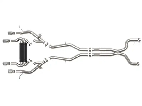 aFe 49-36351-P MACHForce XP Exhausts Cat-Back SS 21 BMW M2 Competition L6-3.0L w/Polished Tips