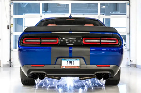AWE Tuning 15+ Dodge Challenger 5.7 Track Edition Exhaust - Diamond Black Quad Tips