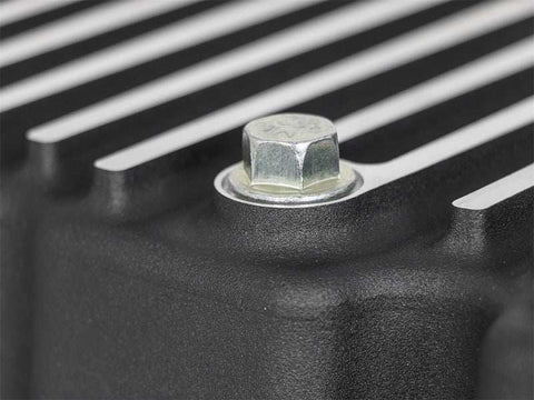 aFe 46-70322 Pro Series Engine Oil Pan Black w/Machined Fins 11-16 Ford Powerstroke V8-6.7L (td)
