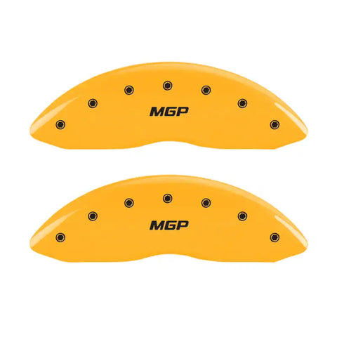 MGP 4 Caliper Covers Engraved Front & Rear MGP Yellow Finish Black Char 2004 Lincoln Navigator