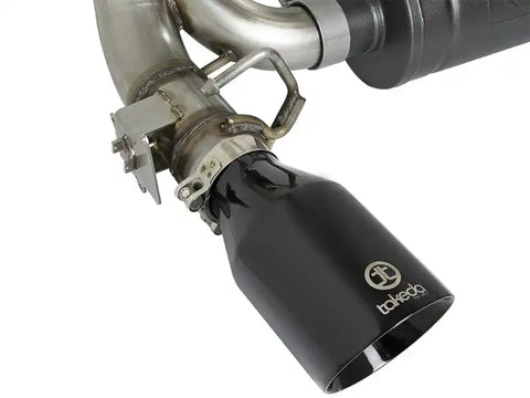aFe 49-33104-B Takeda 3in 304 SS Axle-Back Exhaust System w/ Black Tip 16-18 Ford Focus RS 2.3L (t)