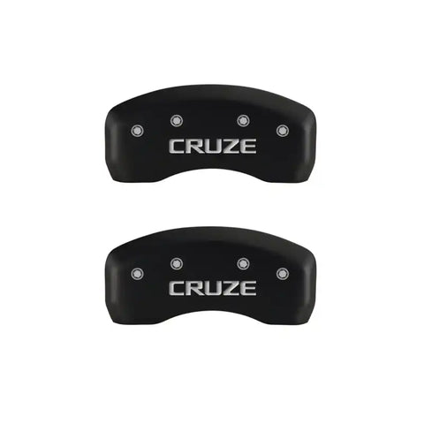 MGP 4 Caliper Covers Engraved Front & Rear Cruze Red finish silver ch