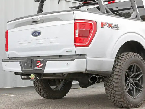 aFe 49-33129-B Gemini XV 3in 304 SS Cat-Back Exhaust 2021 Ford F-150 V6 2.7L/3.5L (tt)/V8 5.0L w/ CO Black Tips