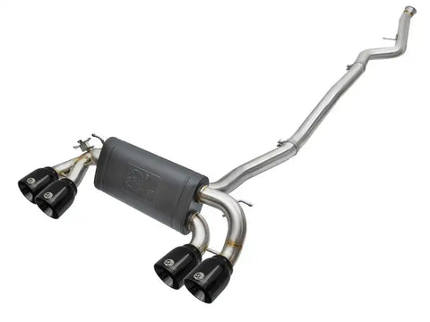 aFe 49-36330-1B 16-18 BMW M2 L6-3.0L MACH Force-Xp 3in to 2.5in 304 SS Cat-Back Exhaust System-Quad Black Tips