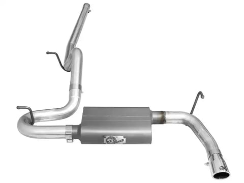 aFe 49-08045-P Scorpion 2-1/2in Alum Steel Cat-Back Exhaust w/Pol Tip 07-18 Jeep Wrangler (JK) V6-3.6L/3.8L