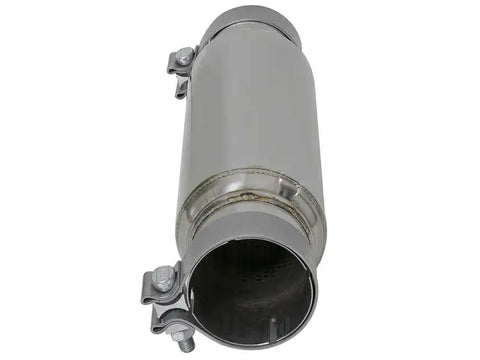 aFe 49M10001 MACH Force-Xp 409 SS Resonator 3in. Inlet/Outlet / 4in. Diameter 12in. Body 16in. Length