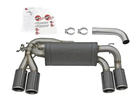 aFe 49-36333-C MACHForce XP 3in - 2 1/2in Axle Back 304SS Exhaust w/ Carbon Fiber Tips 16-17 BMW M2 (f87)