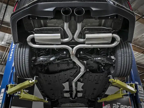 aFe 49-36621-B Takeda 3in 304 SS Cat-Back Exhaust System w/ Black Tips 2017+ Honda Civic Si (4dr) I4 1.5L (t)