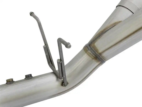 aFe 49-04086-B ATLAS 4in DPF-Back Alum Steel Exhaust System w/Dual Exit Black Tip 2017 GM Duramax 6.6L (td)