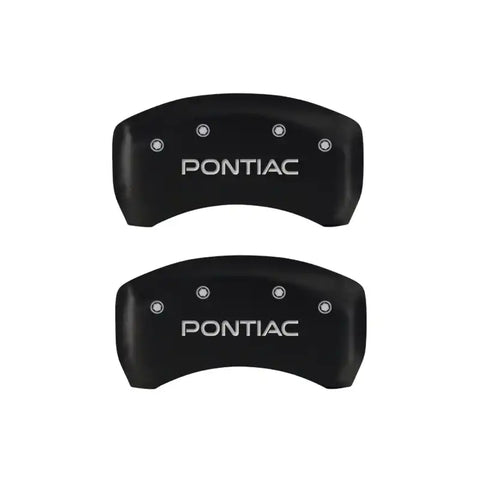 MGP 4 Caliper Covers Engraved Front & Rear Pontiac Red finish silver ch