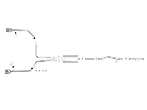aFe 49-34104-P Vulcan Series 3in-2-1/2in 304 SS Cat-Back 2019 GM Silverado 1500 V8-5.3L w/ Polished Tips