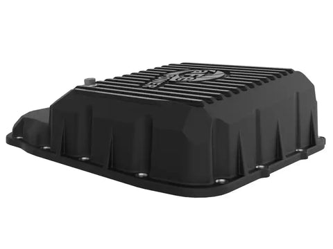 aFe 46-71160B Transmission Pan (Black w/ Machined Fins) 13-19 Dodge Diesel Trucks L6-6.7L (td)