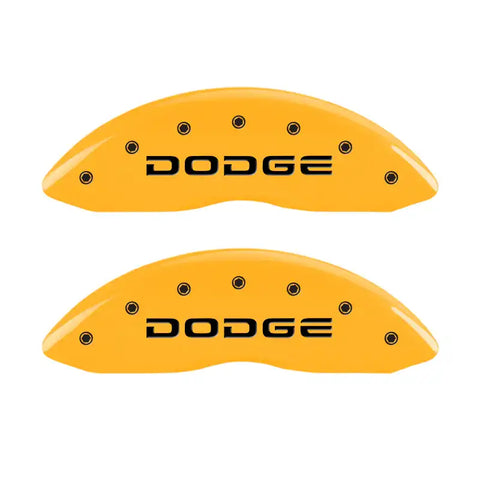 MGP 4 Caliper Covers Engraved F & R Broken D/Dodge Yellow Finish Black Char 2007 Dodge Durango