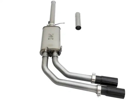 aFe 49-44062-B Rebel Series CB 3in Middle Side Exit SS Exht w/ Black Tips 09-16 Chevy Silverado/GMC Sierra 1500