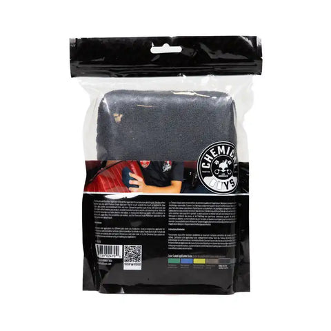 Chemical Guys Workhorse Microfiber Applicator - 5in x 3in x 1.5in - Black - 2 Pack - Case of 24