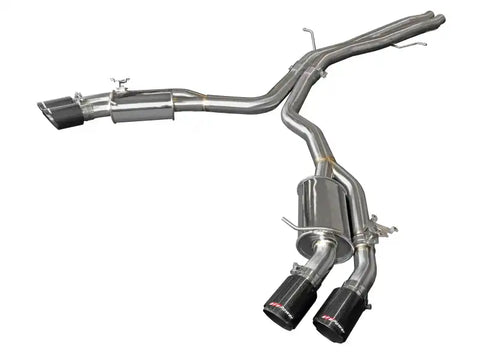 aFe 49-36427-C 18-20 Audi RS5 Coupe MACH Force-Xp 3in to 2.5in 304 SS Axle-Back Exhaust System-Quad Carbon Tips