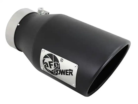 aFe 49T40601-B12 Diesel Exhaust Tip Bolt On Black 4in Inlex x 6in Outlet 12in