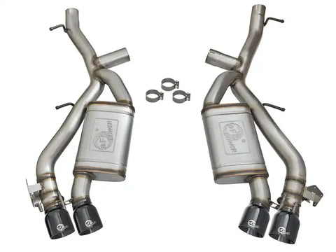 aFe 49-34068-B MACHForce XP 3in 304 SS Axle-Back Exhaust Dual (NPP) w/ Black Tips 16-17 Camaro V8