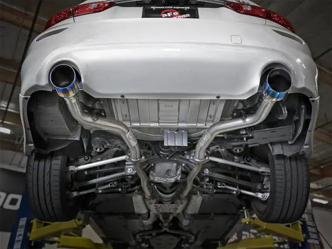 aFe 49-36130NM-L Takeda 2.5in 304 SS Axle-Back Exhaust w/ Blue Flame Tips 16-18 Infiniti Q50 V6-3.0L (tt)