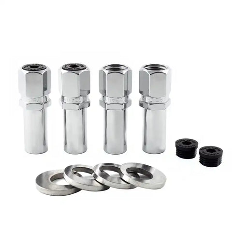 McGard Hex Lug Nut (Drag Racing X-Long Shank) 1/2-20 / 13/16 2.475in. Length (4-Pack) - Chrome