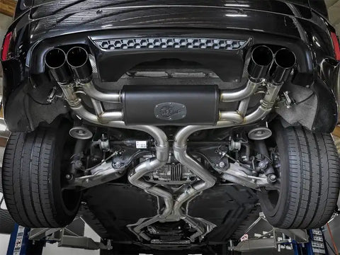 aFe 49-36341-B MACH Force-Xp 3.5in. 304 SS C/B Exhaust System 15-18 BMW X5 M (F85) V8-4.4L (tt) - Black Tip