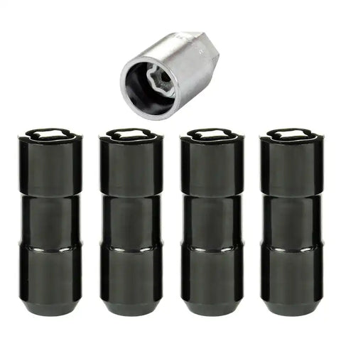McGard Wheel Lock Nut Set - 4pk. (Cone Seat Duplex) 9/16-18 / 7/8 Hex 2.5in. Length Black