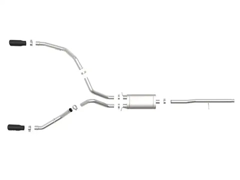 aFe 49-44112-B Apollo GT Series 3in 409SS GM Silverado/Sierra 1500 09-19 V6-4.3/V8-4.8/5.3L - Black