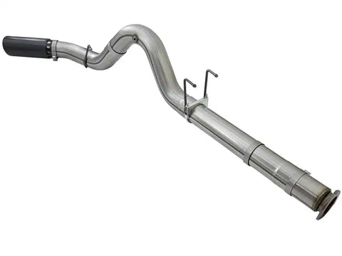aFe 49-43090-B Large Bore-HD 5in DPF Back 409 SS Exhaust System w/Black Tip 2017 Ford Diesel Trucks V8 6.7L(td)
