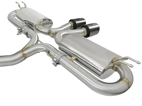 aFe 49-36618-B Takeda 3in 304 SS Cat-Back Exhaust w/ Dual Center Black Tips 17+ Honda Civic Si (2dr) I4 1.5L