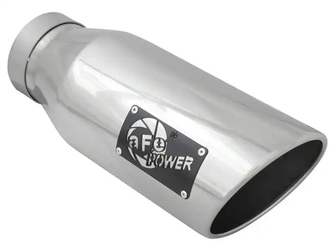 aFe 49T40601-P15 Diesel Exhaust Tip Bolt On Polished 4in Inlet x 6in Outlet 15in Long