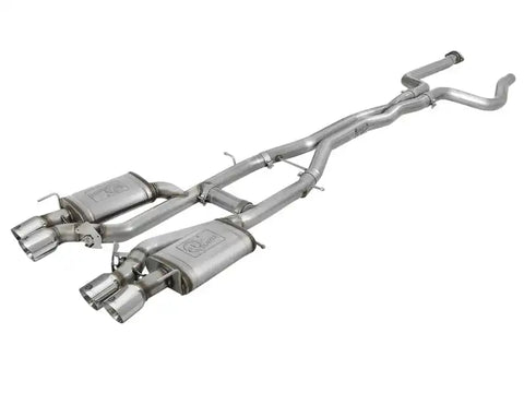 aFe 49-34078-P MACHForce XP 3in 304 SS Cat-Back Dual Mode Exhaust w/ Polished Tips 16-17 Cadillac ATS-V V6-3.6L