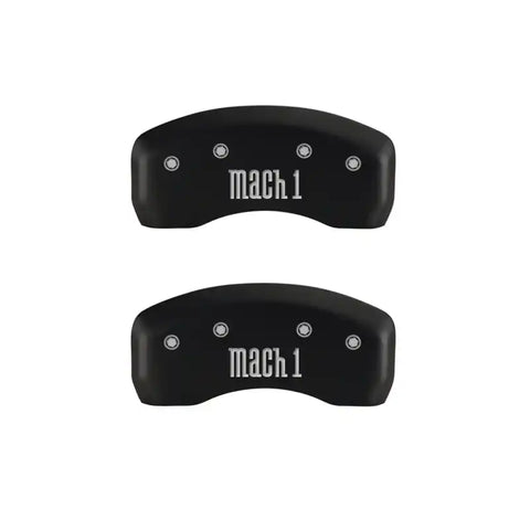 MGP 4 Caliper Covers Engraved Front & Rear Mach 1 Red finish silver ch