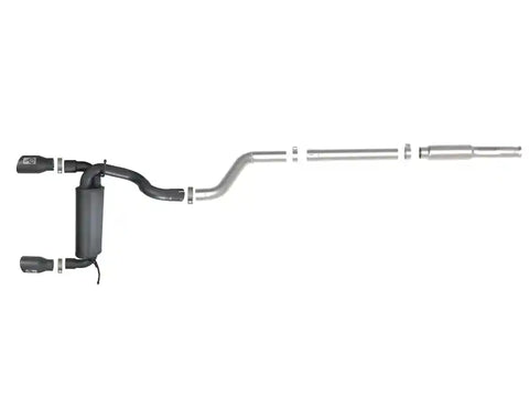 aFe 49-48096-B Rebel Series 409 Stainless Steel Cat-Back Exhaust 18-21 Jeep Wrangler JL 2.0L (t) - Black Tip