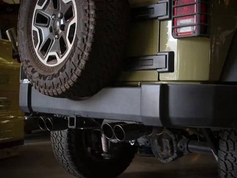 aFe 49-38086-B Vulcan Series 2.5in 304 SS Axle-Back Exhaust Black 07-18 Jeep Wrangler (JK) V6-3.6/3.8L