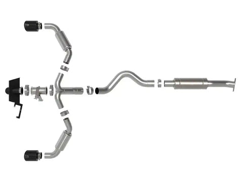 aFe 49-36067-B 23-24 Toyota GR Corolla L3 1.6L (t) Gemini XV 3in to 2-1/2in Cat Back Exhaust w/ Black Tips