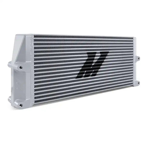Mishimoto Heavy-Duty Oil Cooler - 17" Same-Side Outlets - Silver