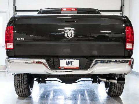 AWE Tuning 09-18 RAM 1500 5.7L (w/o Cutout) 0FG Single Side Exit Cat-Back Exhaust - Diamond Blk Tips