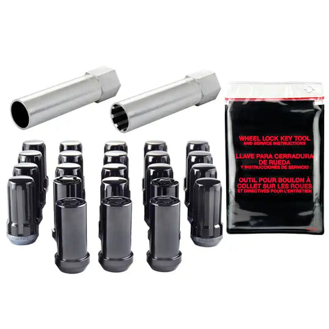McGard SplineDrive Tuner Jeep 23pc. Kit (Cone) 1/2-20 / 13/16 Hex (18 Lug Nuts 5 Locks) - Blk
